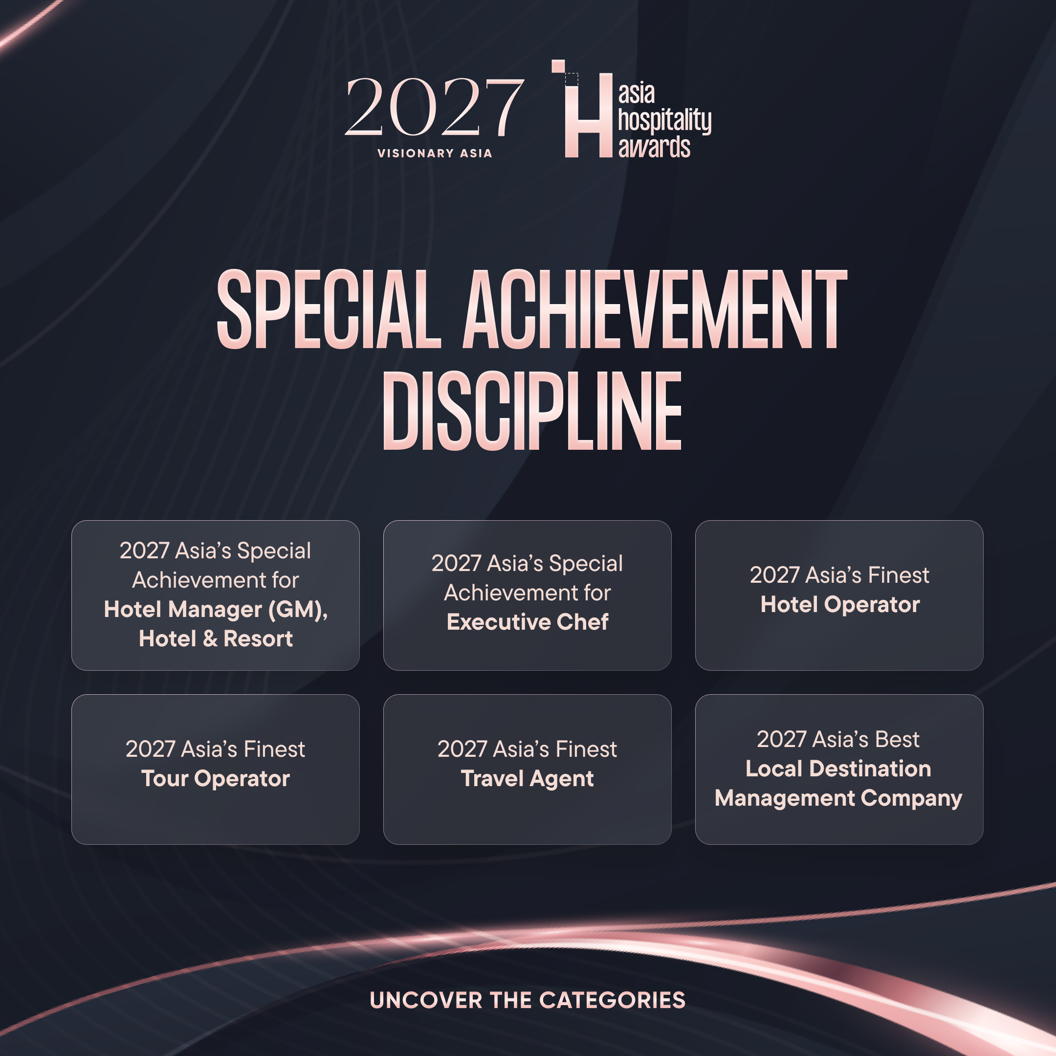 Graphic listing the Special Achievement Discipline categories.