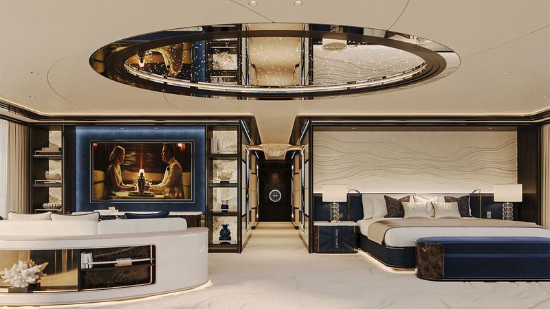Inside the 269-Foot Superyacht Where Art Deco Meets Maritime Theater