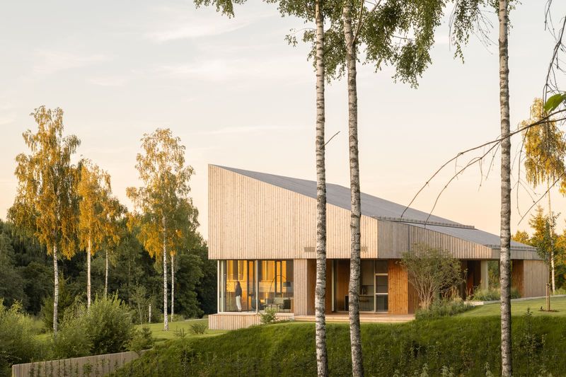 Building into the Topography: A Vilnius Home Shaped by Woodland and Slope