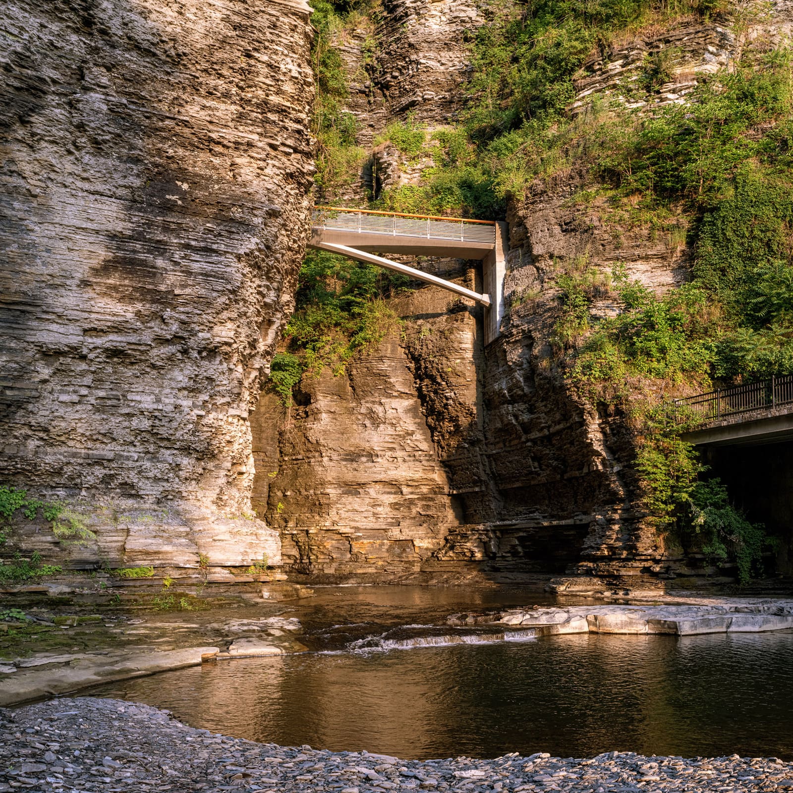 When Rock and Steel Meet: Engineering a Cantilevered Threshold in the Finger Lakes