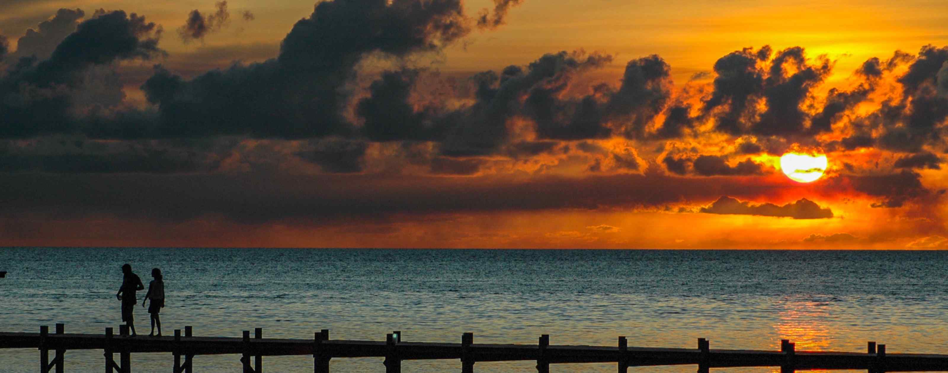The Borneo Island Where the Jetty Is Still Empty at Dusk