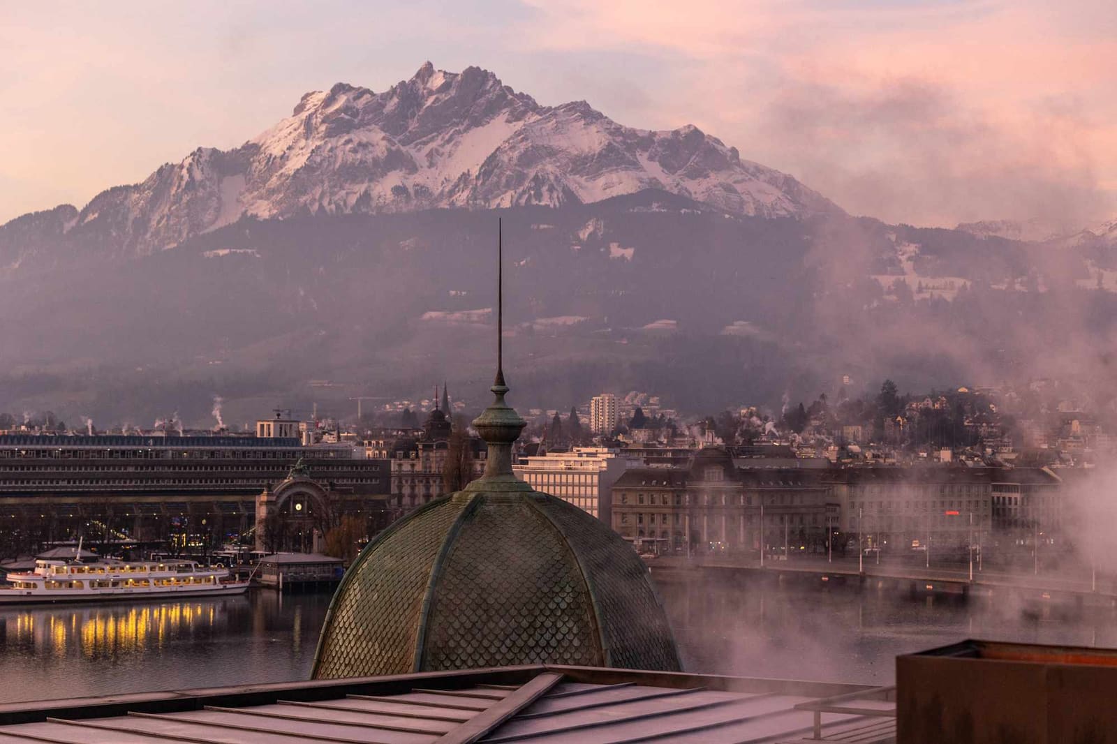Where Alpine Trails Meet Floating Saunas on Lake Lucerne