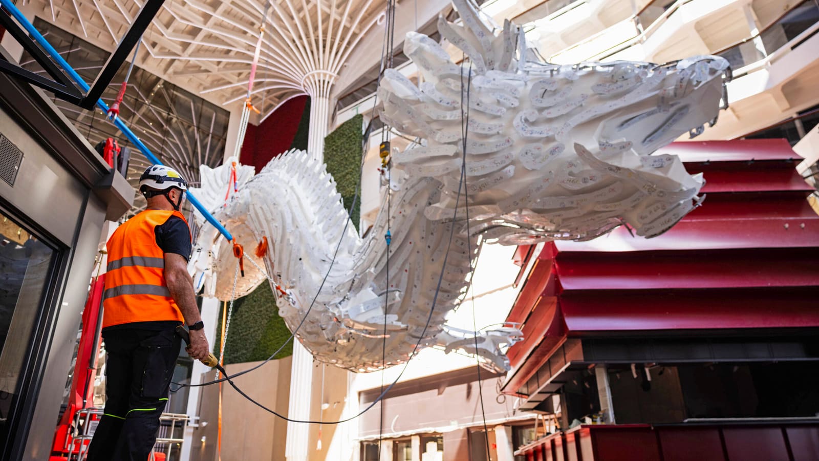 A Giant Steel Dragon Takes Flight on MSC's Newest Cruise Ship