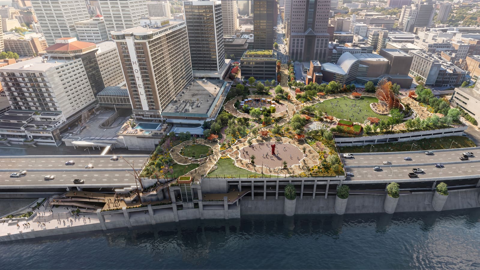 Reimagining a Concrete Icon: Heatherwick Studio's Green Vision for Louisville's Belvedere