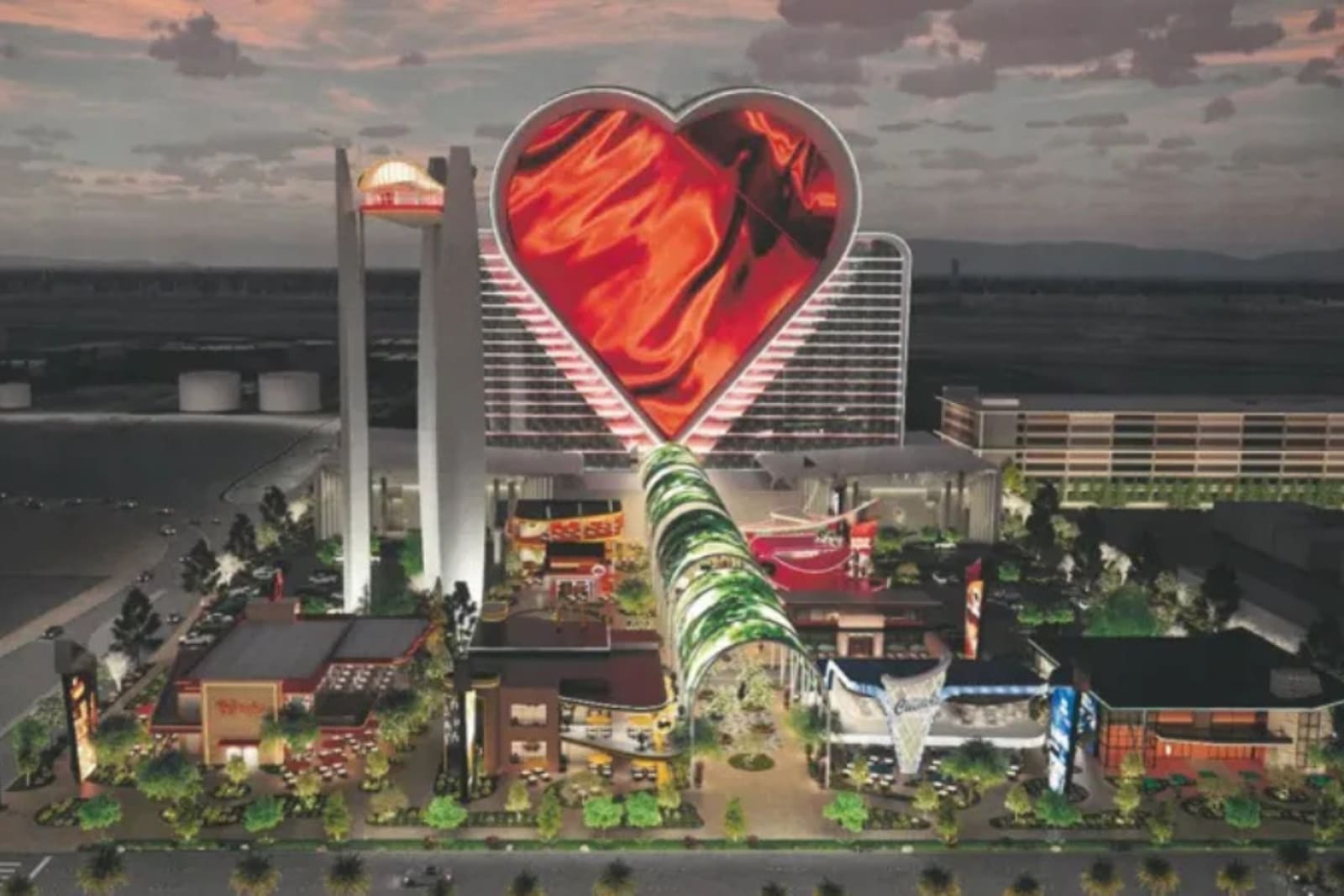 Las Vegas Plans Heart-Shaped Hotel on Abandoned Ferris Wheel Site