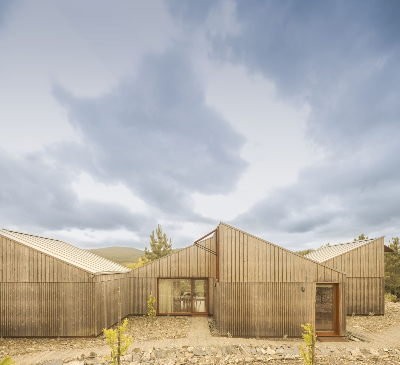 Modular Timber Volumes Echo Mountain Forms in Northern Portugal