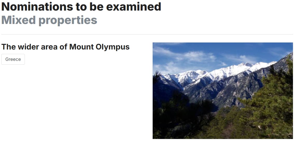 Mount Olympus Awaits UNESCO Decision After Decade-Long Push