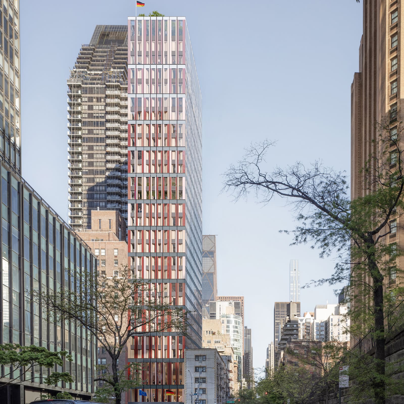 Recladding Diplomacy: A 1990s Skyscraper Gets a Colored Facade and a Second Life