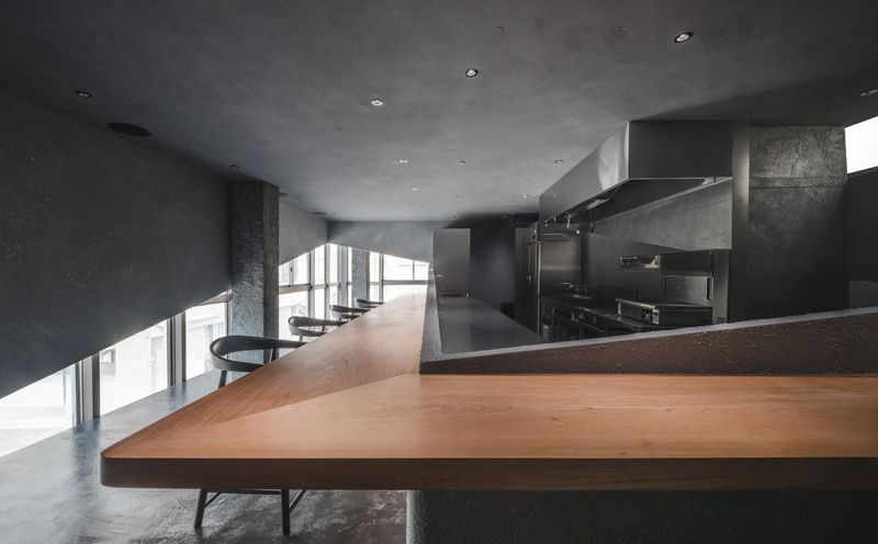 A Single Wall Defines an Entire Restaurant