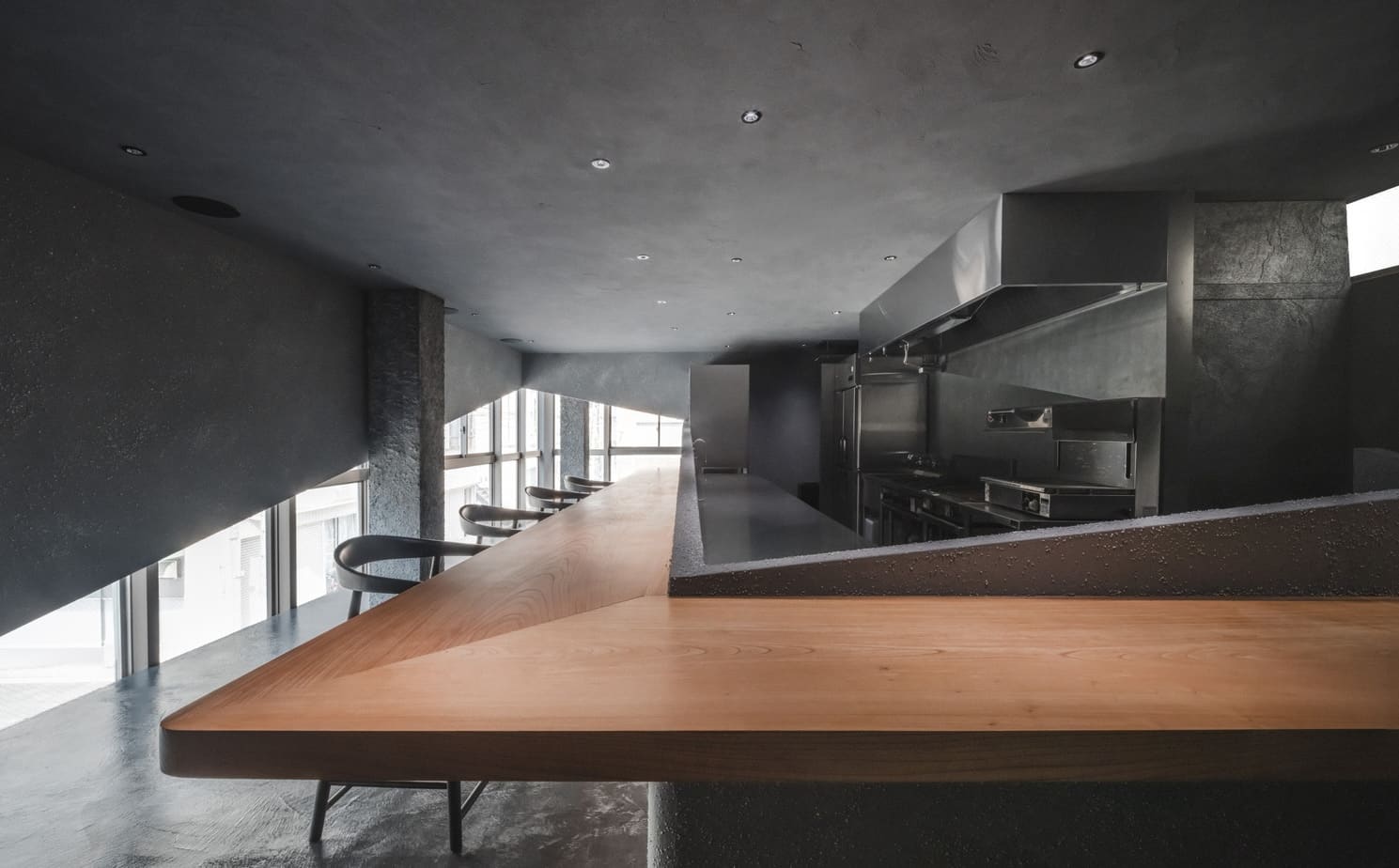 A Single Wall Defines an Entire Restaurant