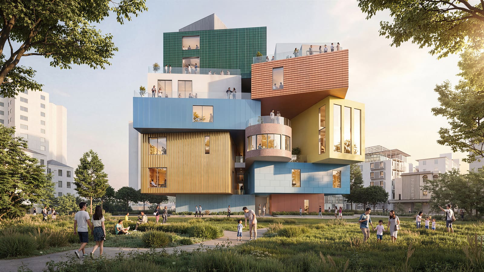 How Stacked Geometry Can Resist the Sameness of Dense Cities