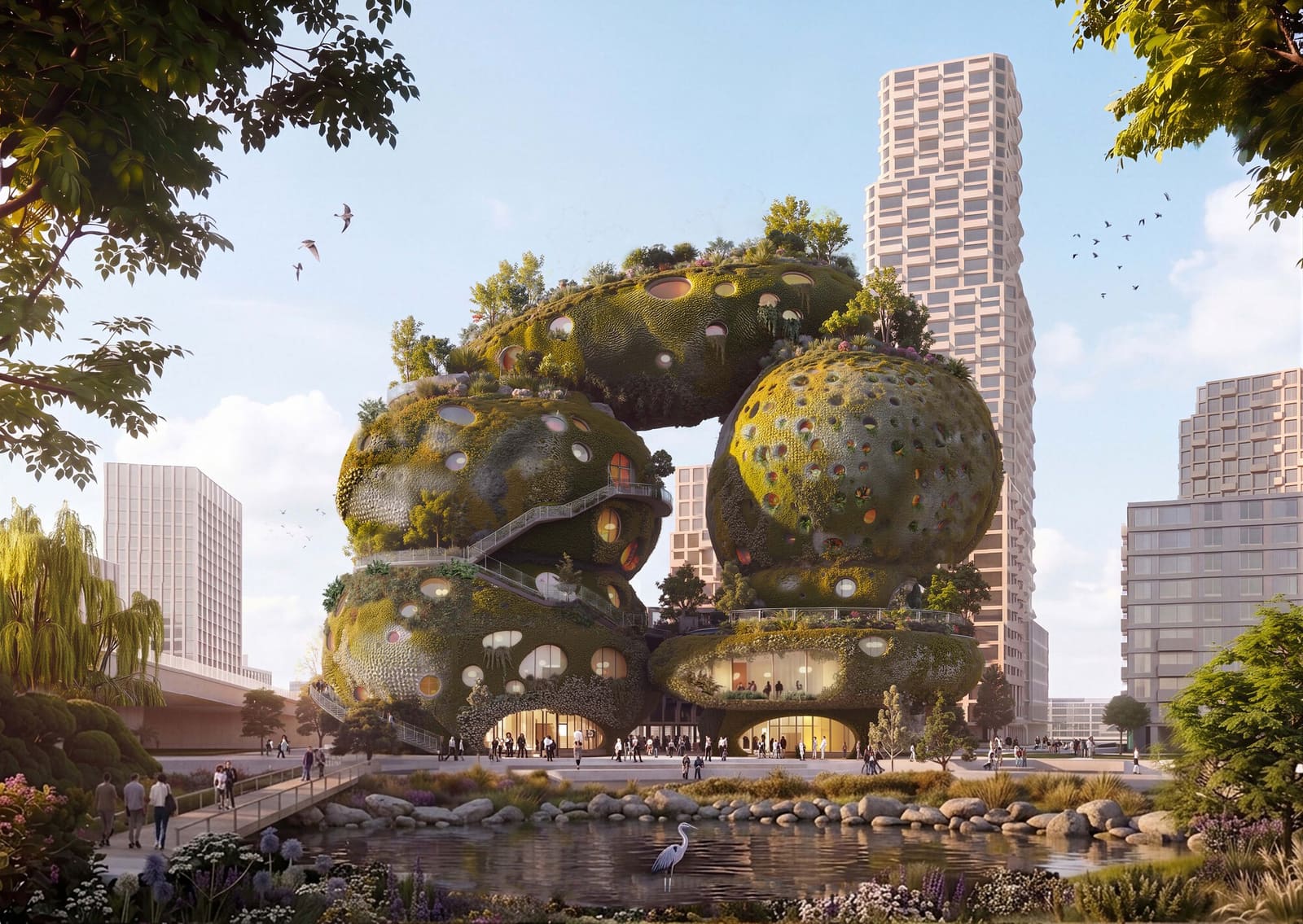 Seven Stacked Volumes Form MVRDV's Living Laboratory on Rotterdam's Maas River