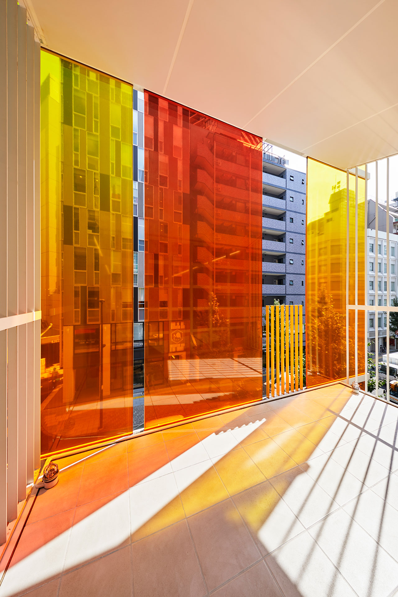 Tinted Light And Colored Glass In Modern Buildings