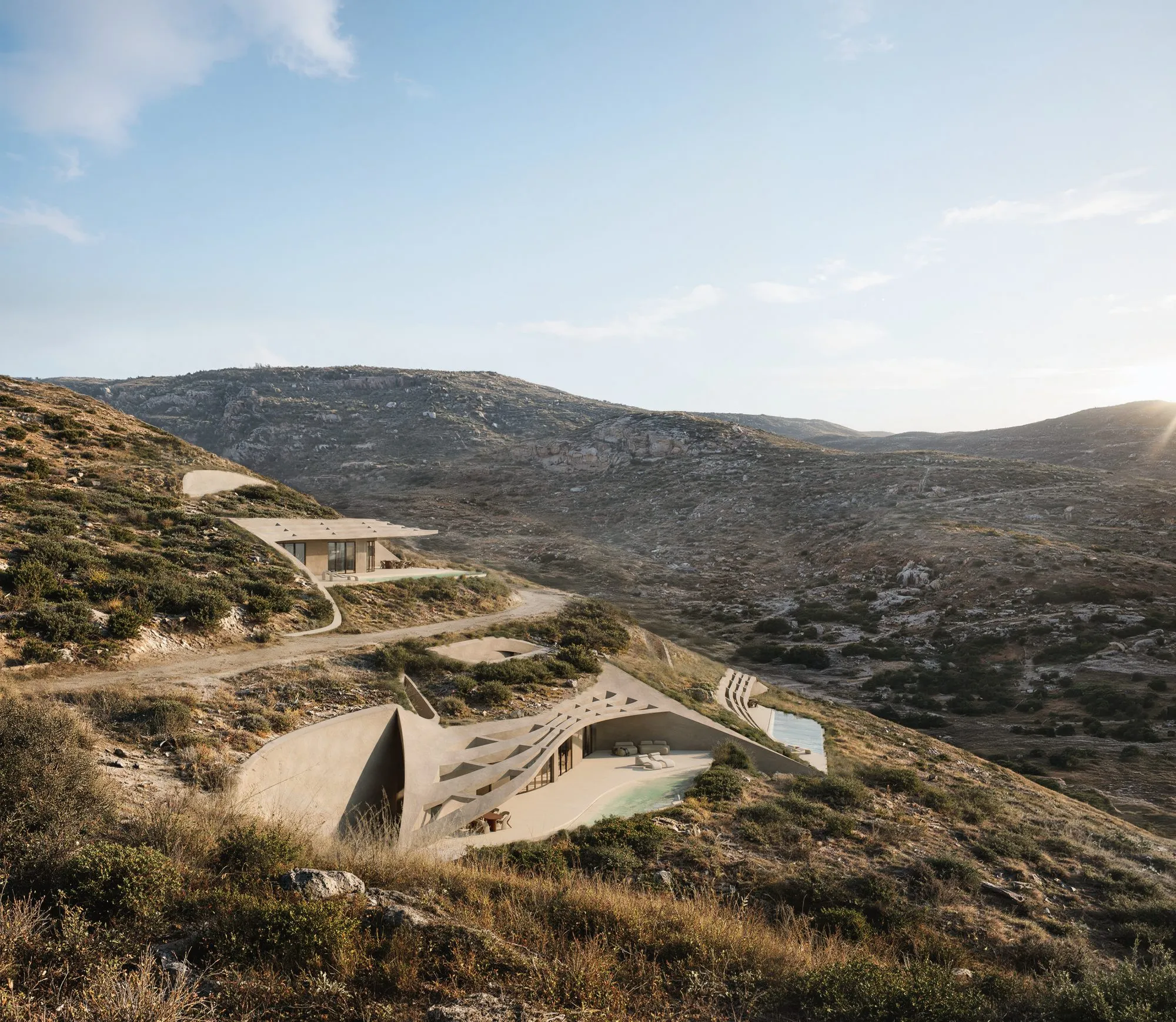 Fluentus Residences: Carving Architecture From The Cycladic Terrain