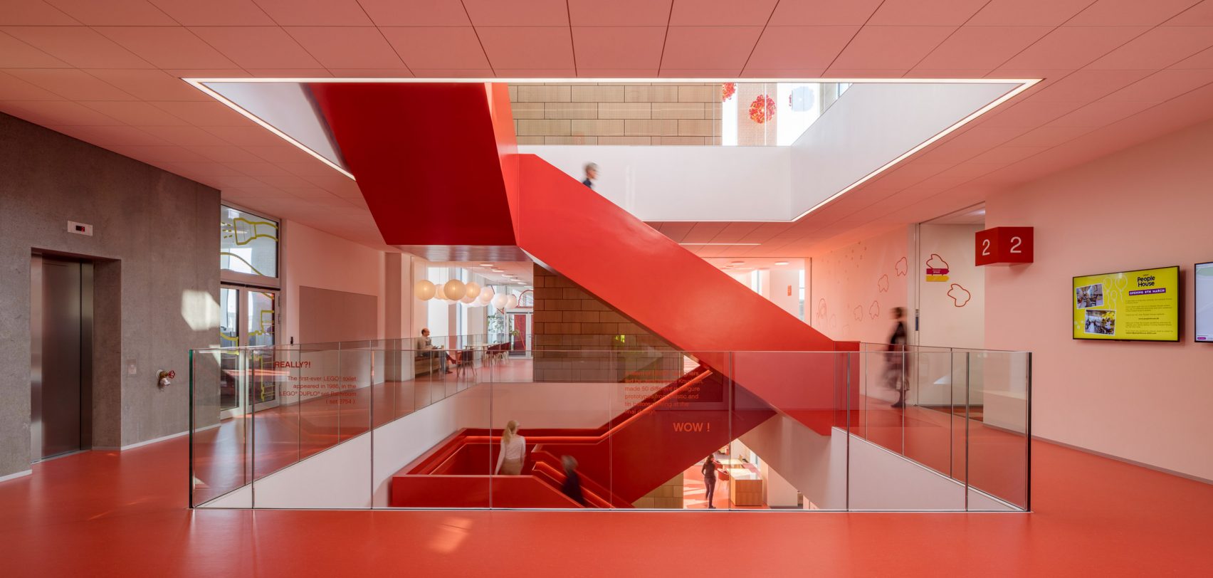 Color In Transitional Spaces: Staircases, Corridors, Atriums