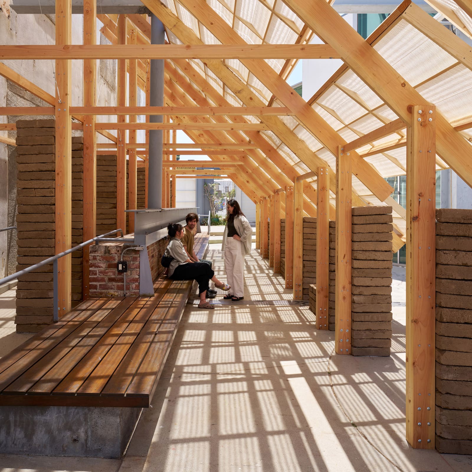 Earthen Blocks and Woven Canopies Offer a Different Path to Comfort