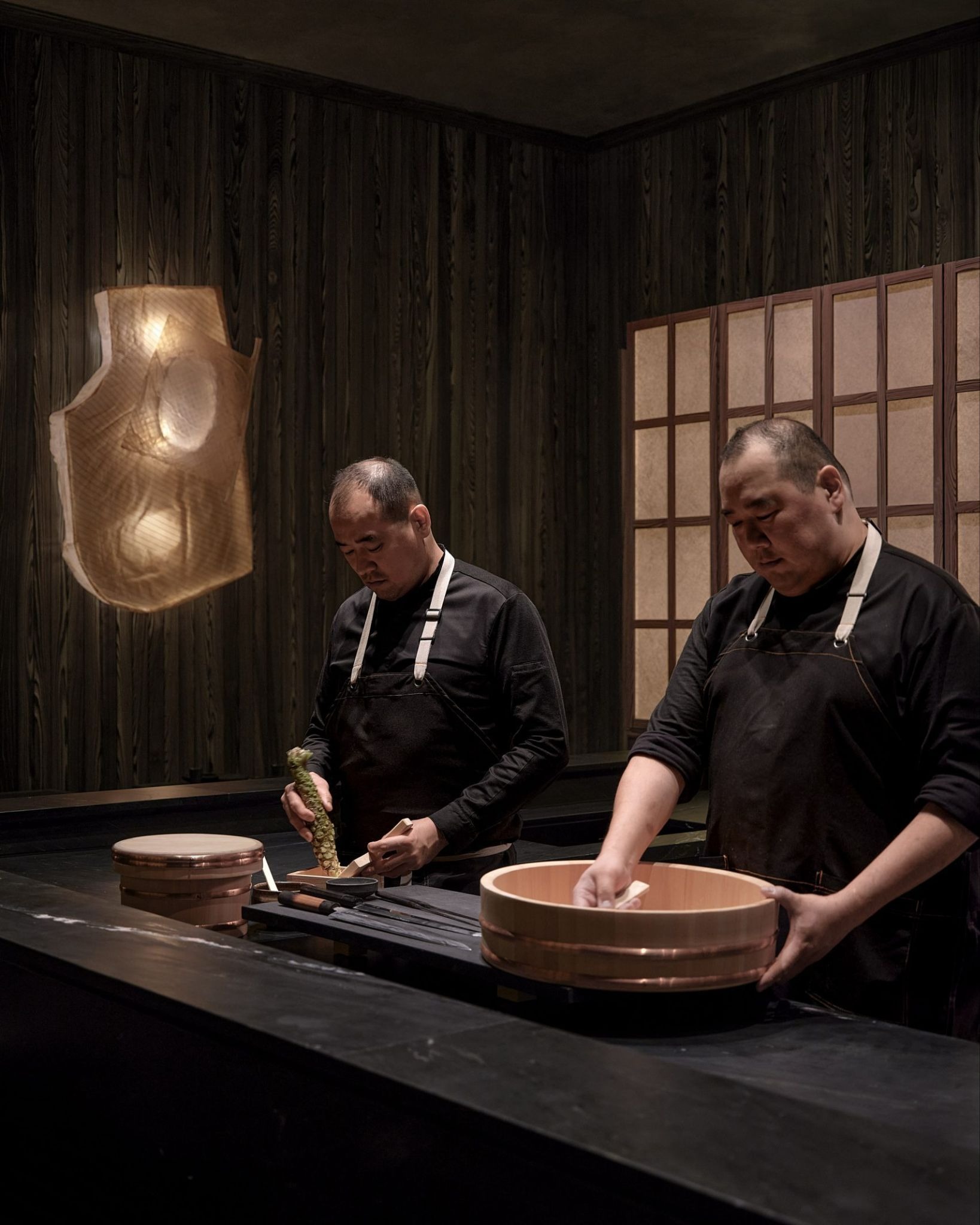 Kelly Wearstler Slices Through Minimalism with Earthen Theatrics at Kappo Kappo