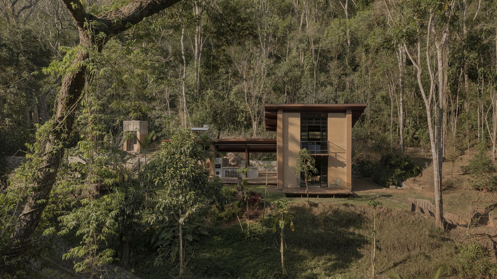 Building Shelter Near a Coffee Trail Pond