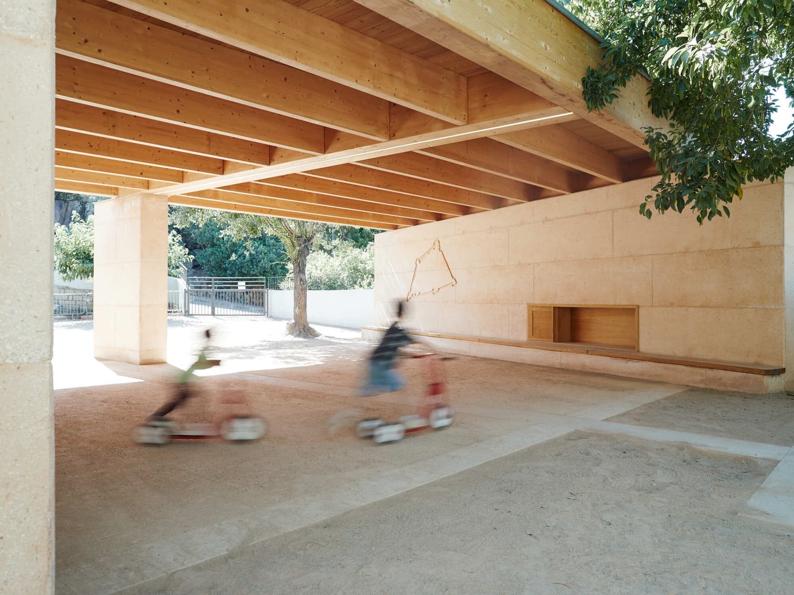 How a Corsican School Playground Reimagines the Island's Rampart Legacy