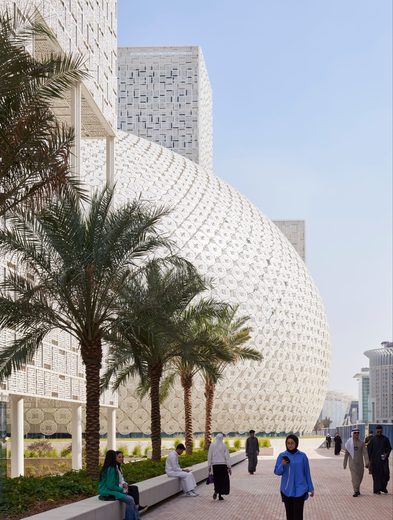 The Mathematical Oasis: SOM Weaves Shadow and Geometry at Kuwait University