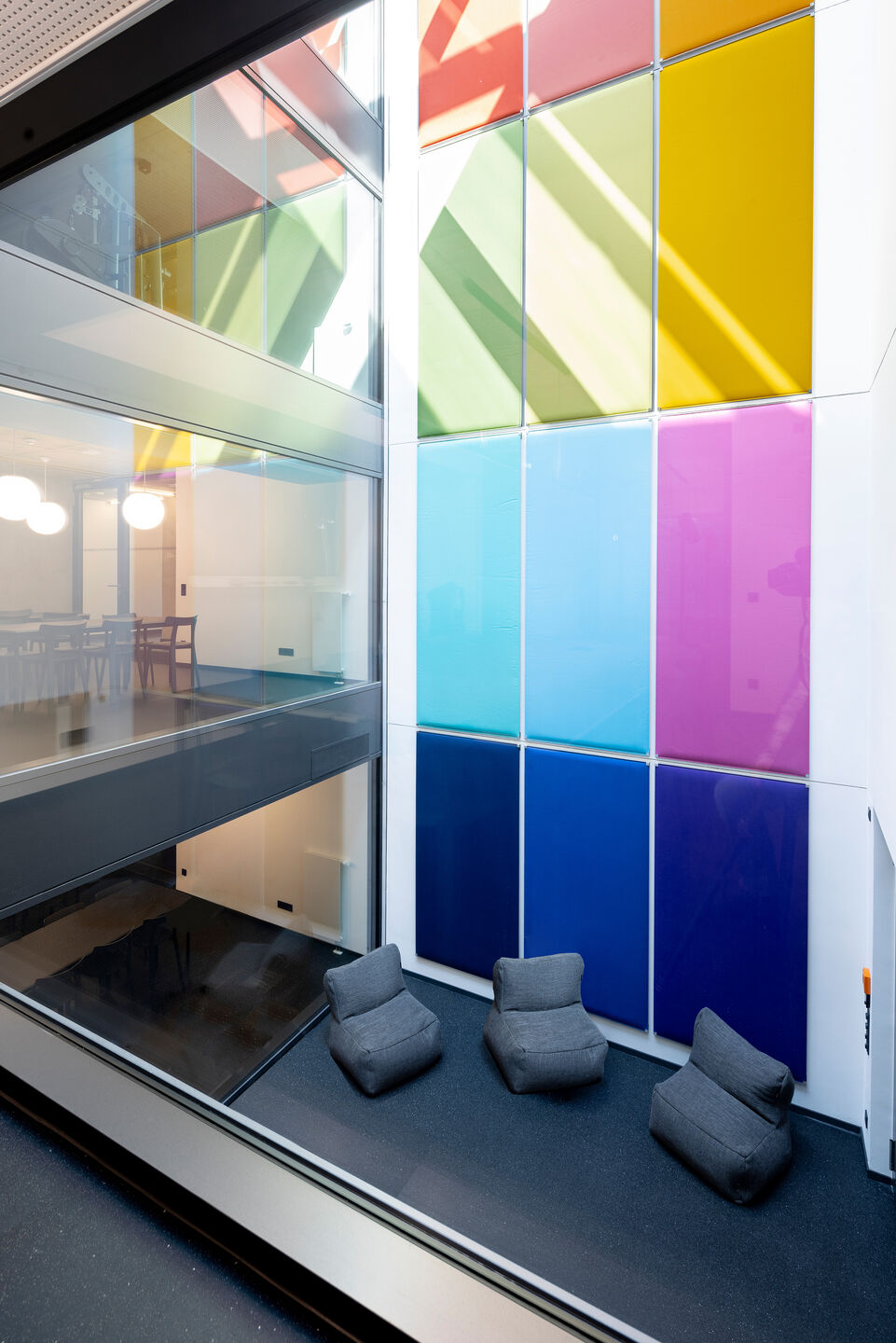 Color In Transitional Spaces: Staircases, Corridors, Atriums