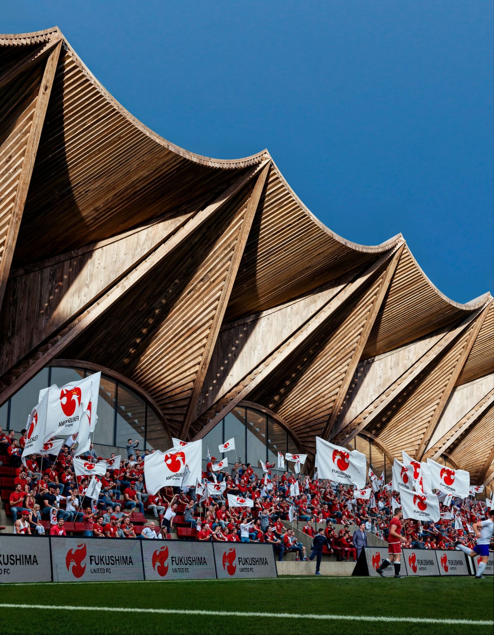 Fukushima United Football Stadium: A Community Ground Shaped by Craft and Collective Memory