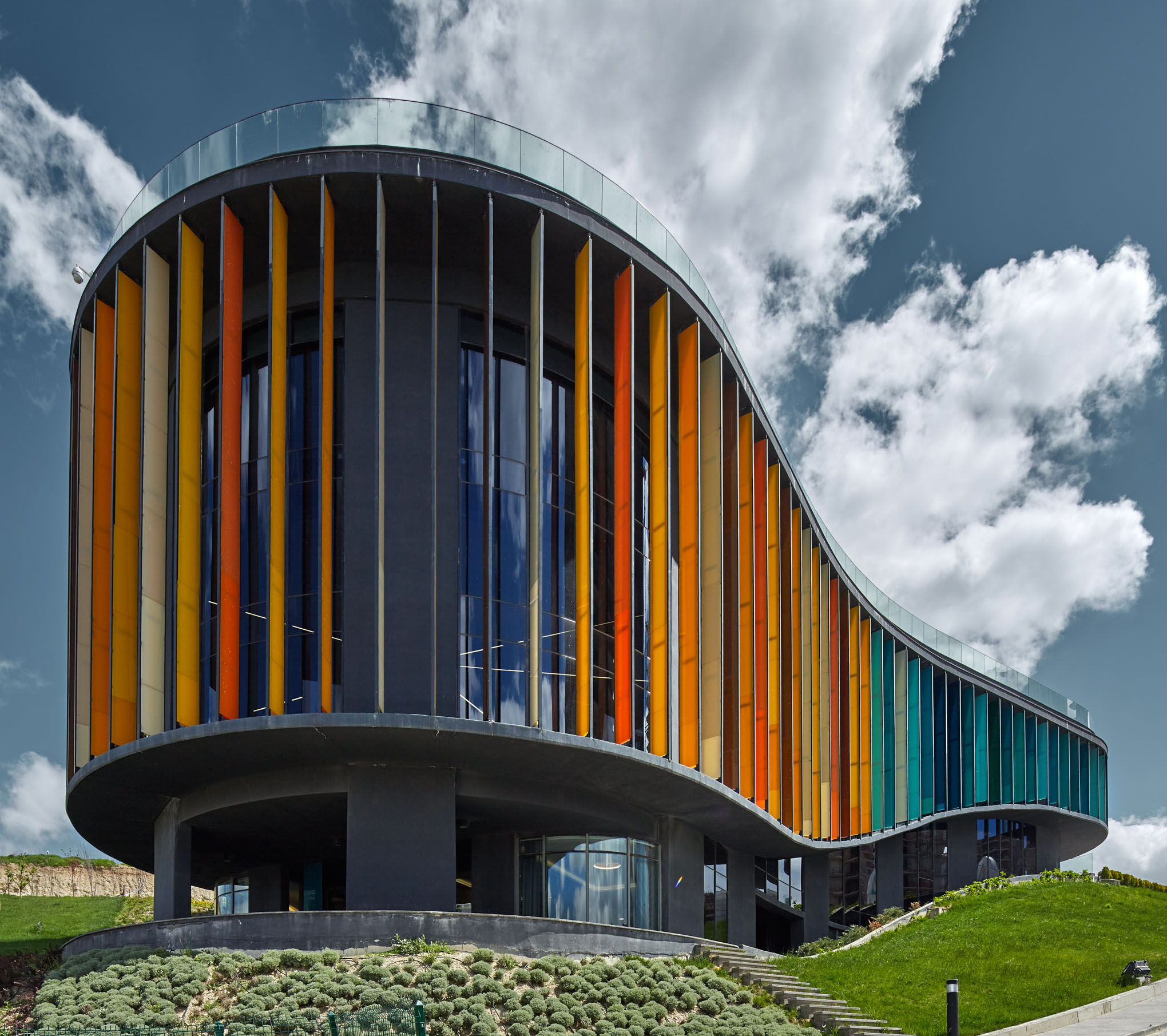 Tinted Light And Colored Glass In Modern Buildings