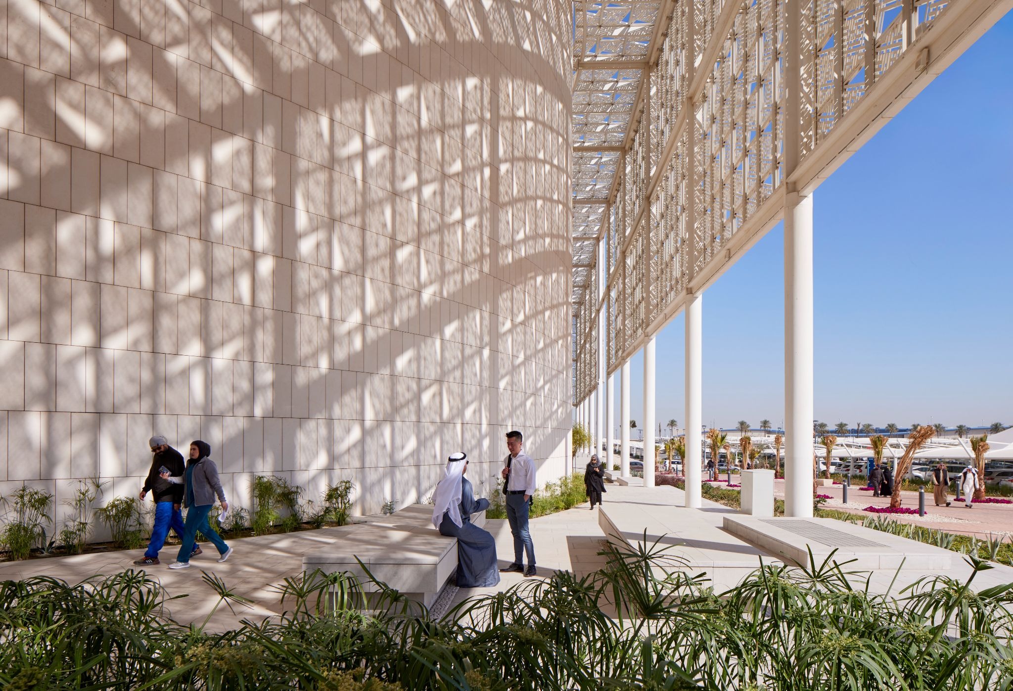 The Mathematical Oasis: SOM Weaves Shadow and Geometry at Kuwait University