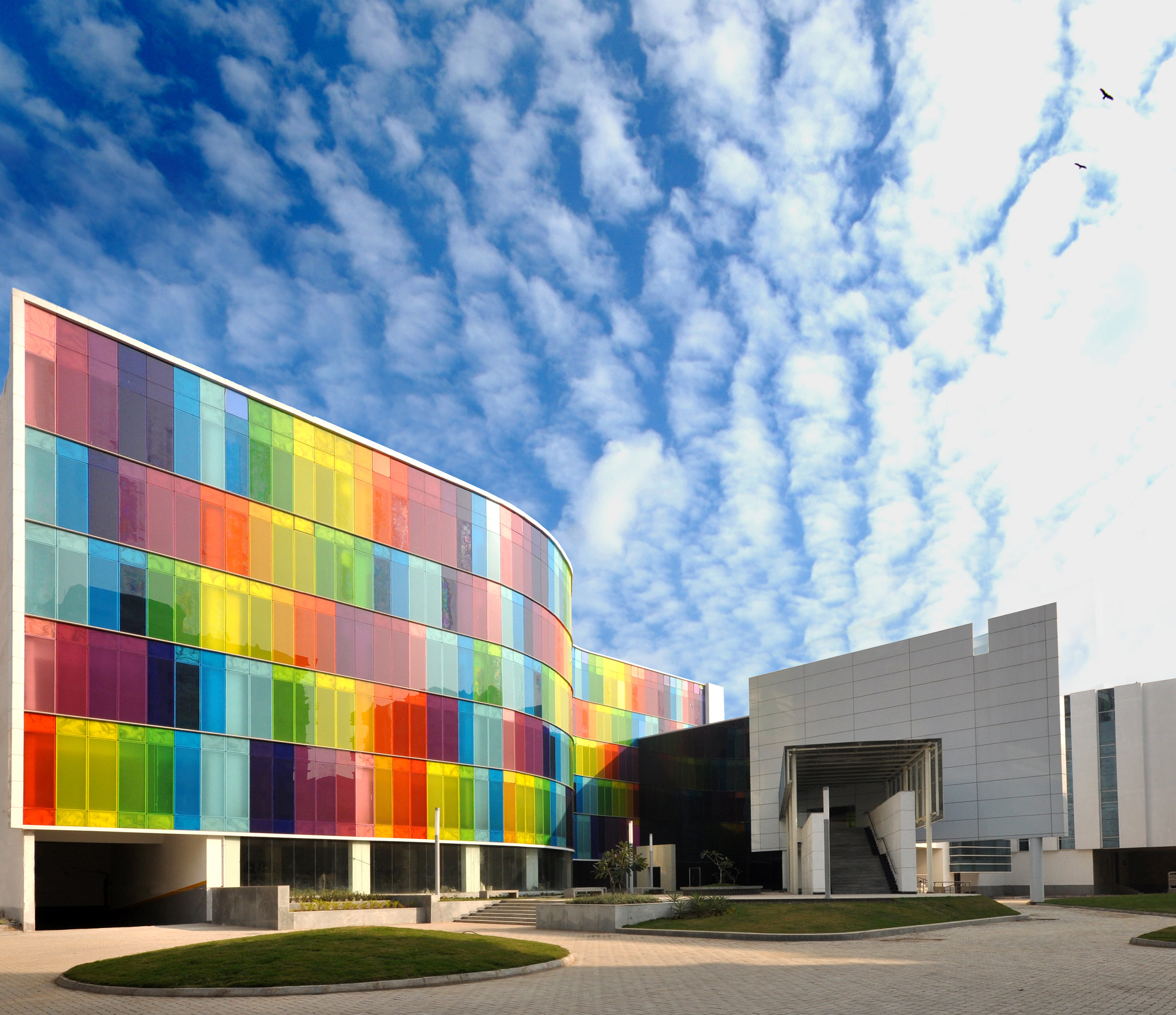 Tinted Light And Colored Glass In Modern Buildings