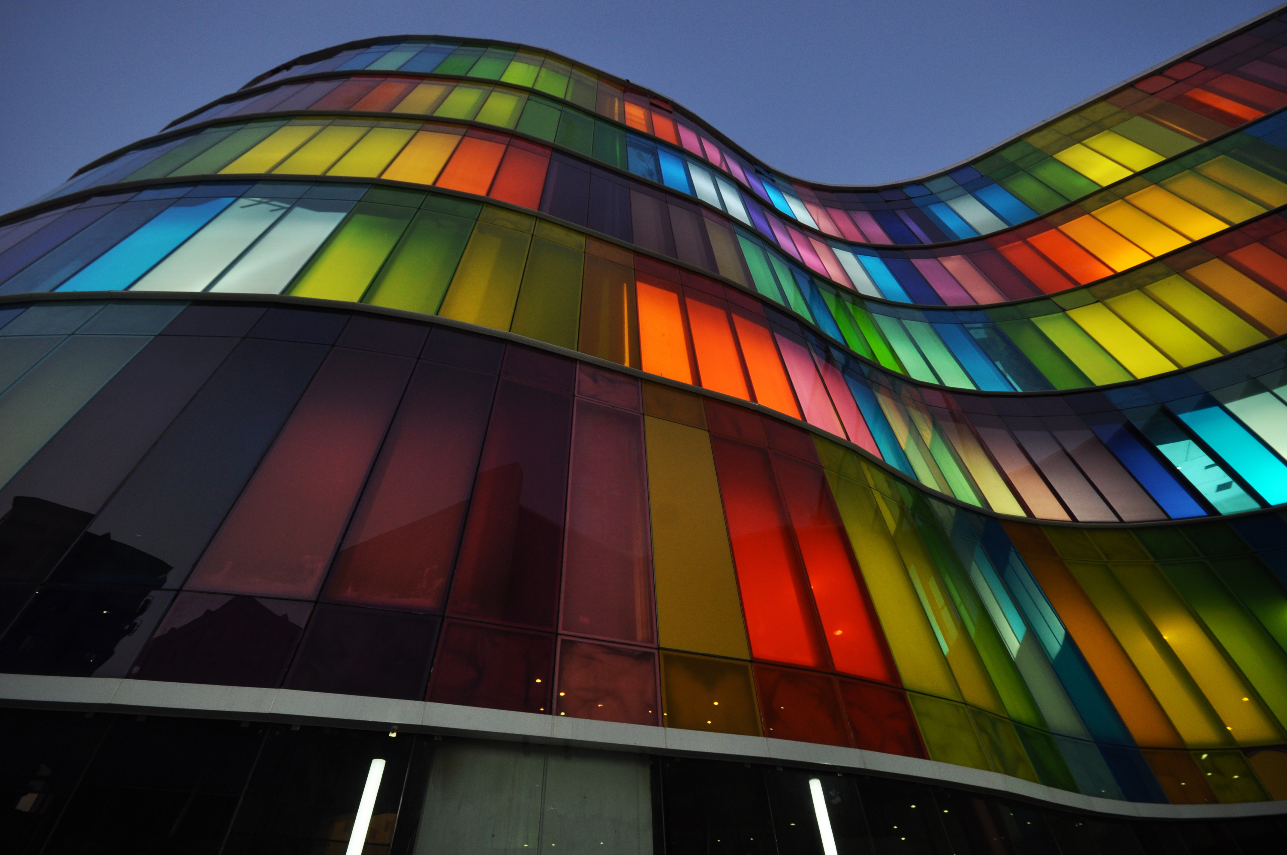 Tinted Light And Colored Glass In Modern Buildings