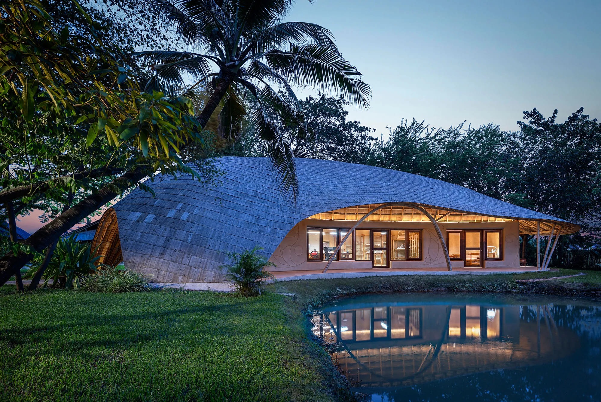 Bamboo and Adobe Architect Office by Chiangmai Life Architects Explores Craft, Climate, and Earthen Architecture