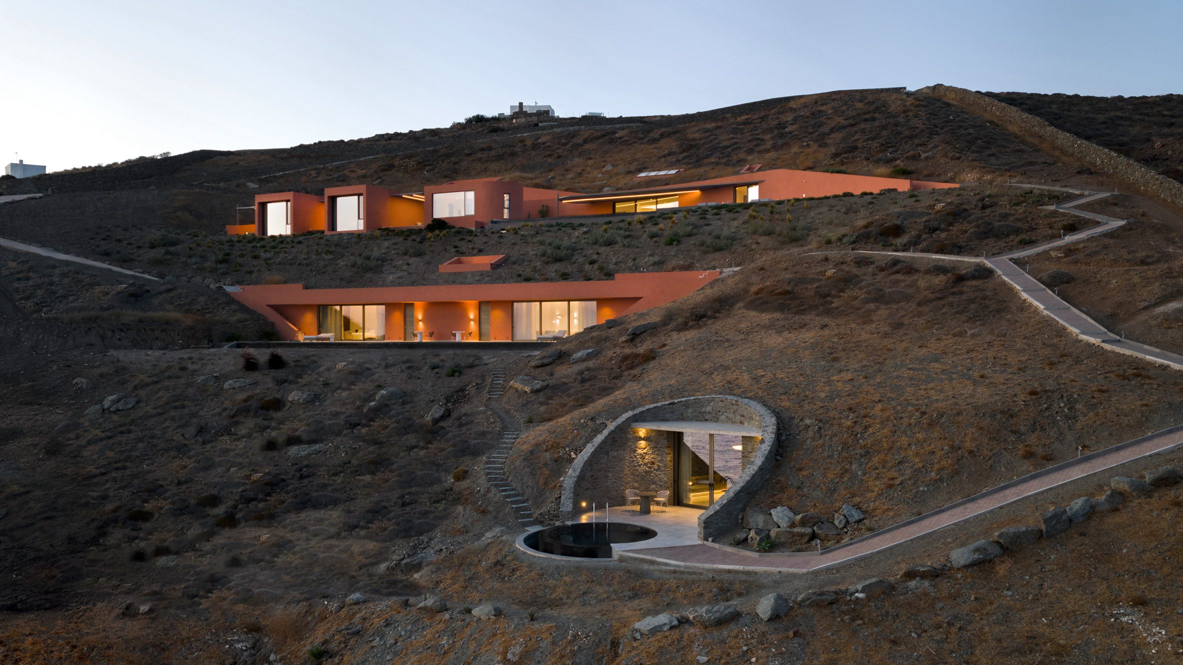 Where Stone Meets Sea: Ateno Architecture Studio Buries Olen Resort In Greece’s Rugged Coast