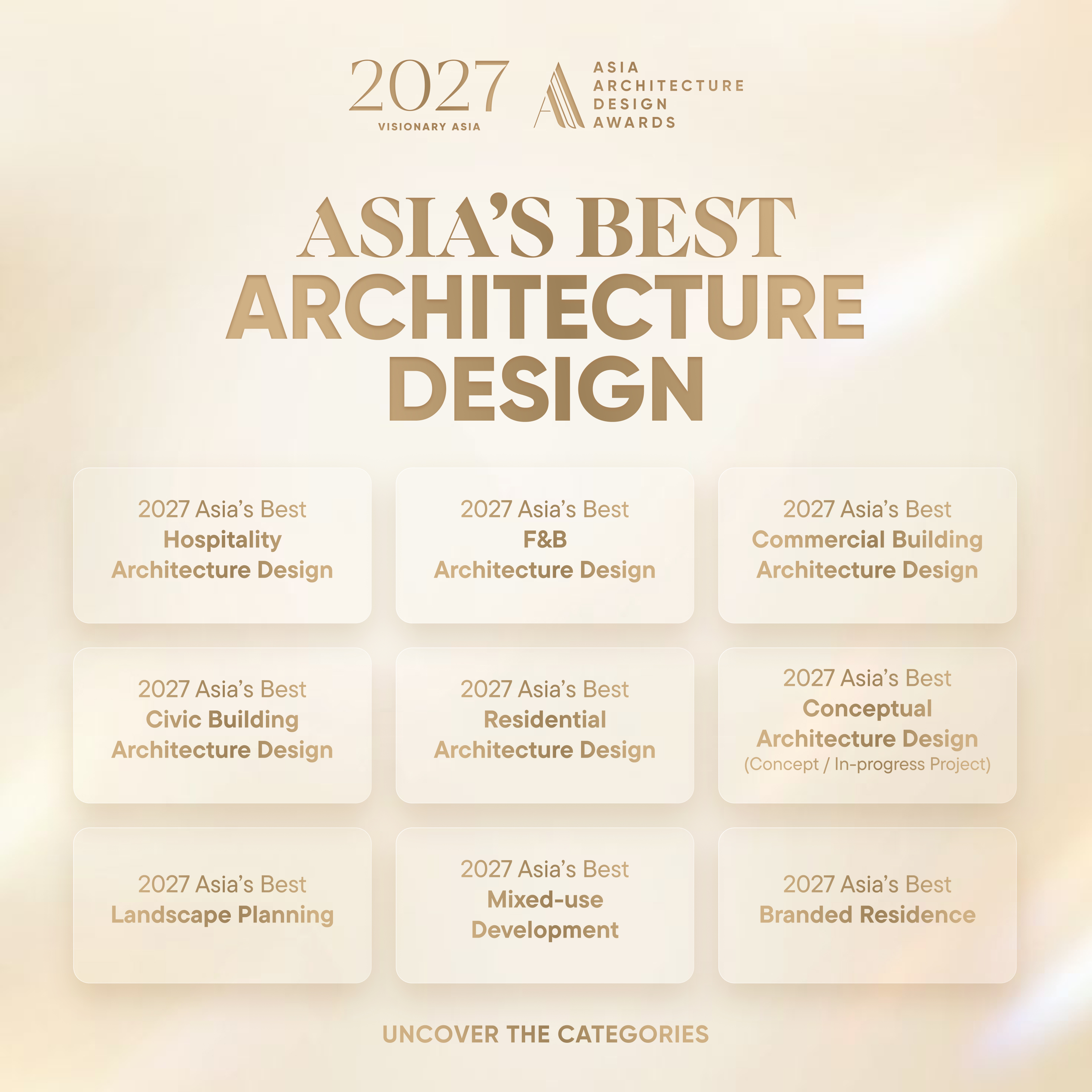 2027 Asia Architecture Design Awards Opens Entries Under The Theme "Visionary Asia"