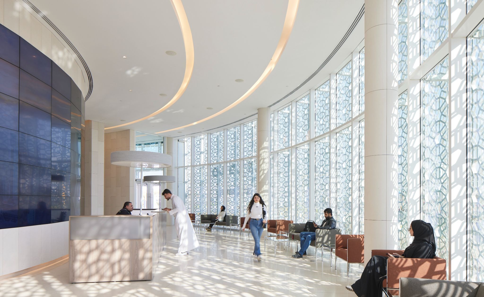 The Mathematical Oasis: SOM Weaves Shadow and Geometry at Kuwait University