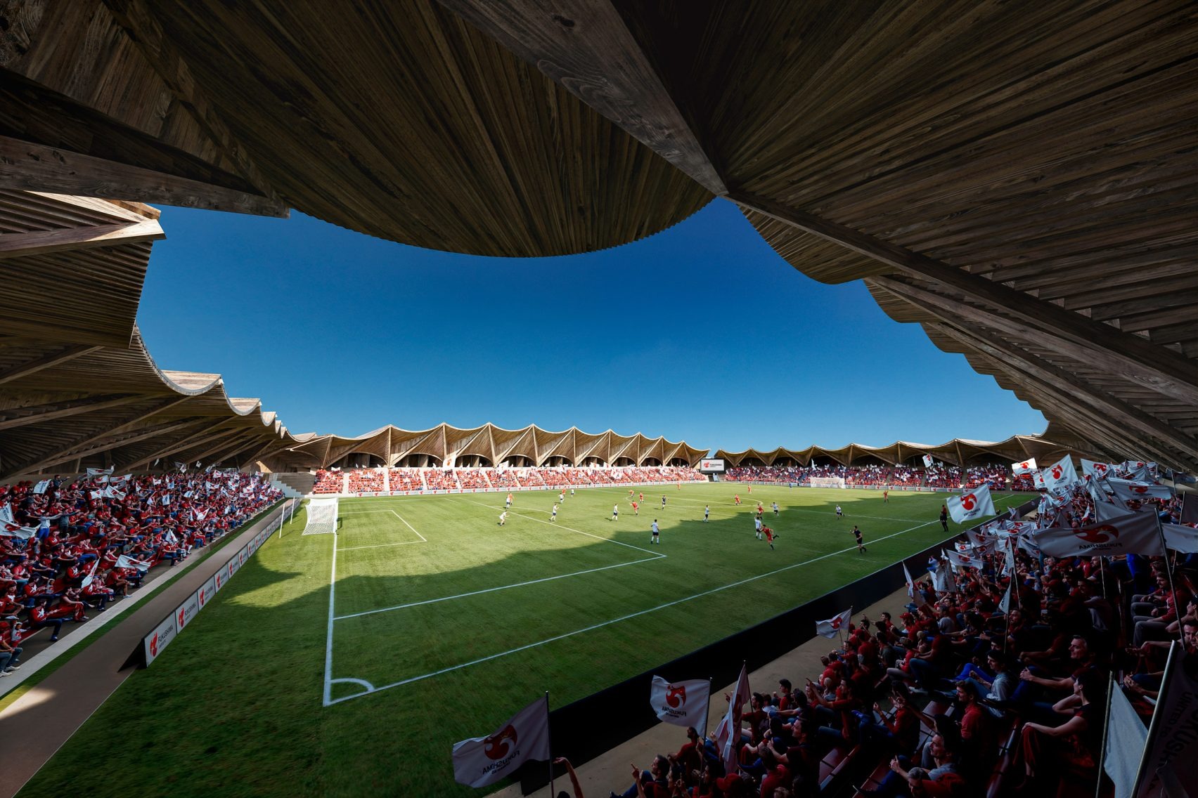 Fukushima United Football Stadium: A Community Ground Shaped by Craft and Collective Memory