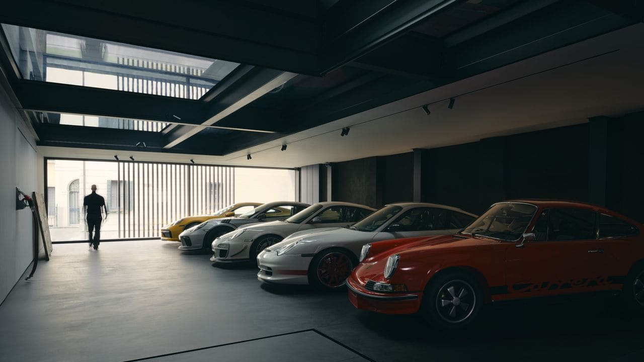 Verticality and Restraint: A Multi-Level Porsche Sanctuary in Italy