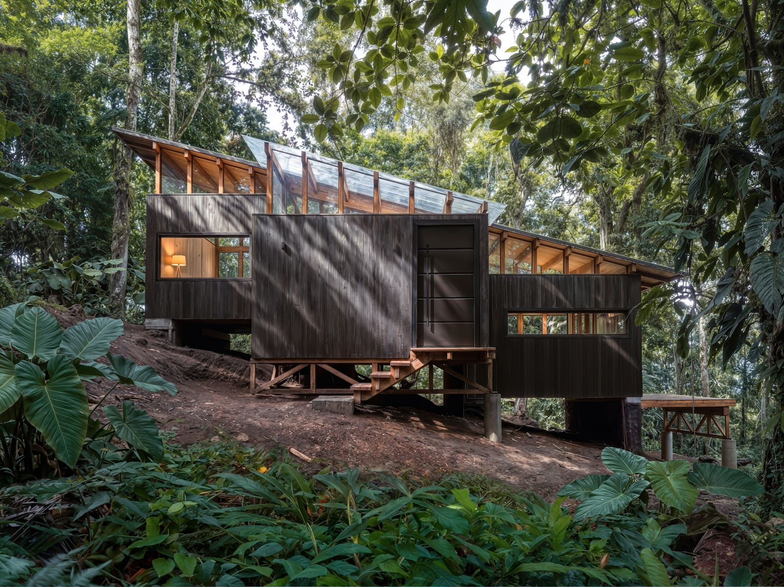 When Topography Becomes Architecture: A 53-Square-Meter Refuge Built Into Ecuador's Sloping Forest