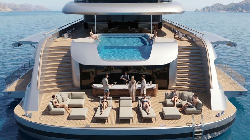 A Yacht That Asks You to Swim Above Its Bar